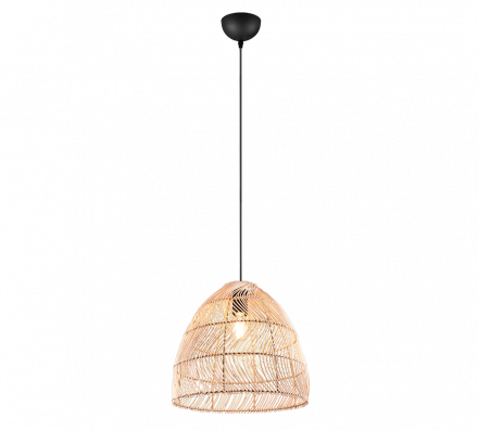 Trio Lighting Κρεμαστό Φωτιστικό RIKE LED E27 Rattan Φυσικό