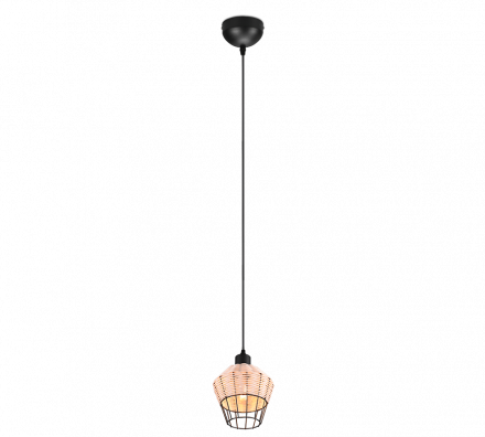 Trio Lighting Κρεμαστό Φωτιστικό 1xE27 BORKA Rattan 17cm