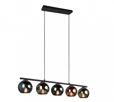 Trio Lighting Κρεμαστό Φωτιστικό 5xE14 SHELDON Πολύχρωμο Μέταλλο-Γυαλί
