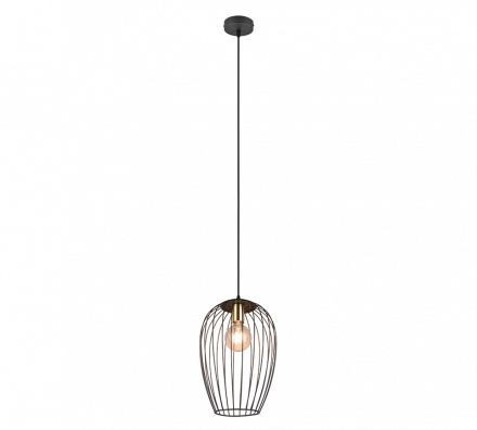 Trio Lighting Κρεμαστό Φωτιστικό GRID LED 1xE27 Μέταλλο Μαύρο 28cm