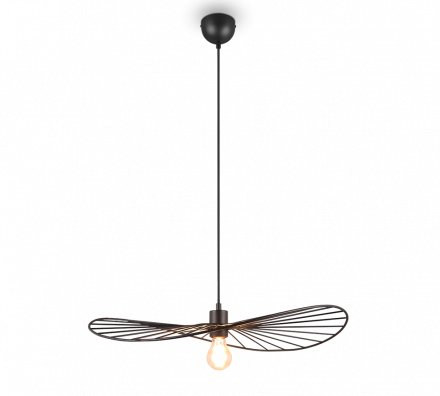 Trio Lighting Κρεμαστό Φωτιστικό CHAPEAU LED 1xE27 Μέταλλο Μαύρο