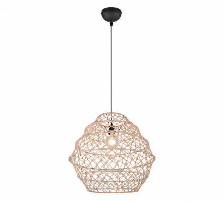 Trio Lighting Κρεμαστό Φωτιστικό 1xE27 HIVE Μαύρο Ματ Μέταλλο - Hanf 60cm