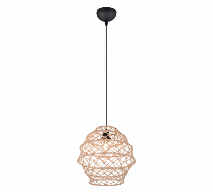 Trio Lighting Κρεμαστό Φωτιστικό 1xE27 HIVE Μαύρο Ματ Μέταλλο - Hanf 38cm