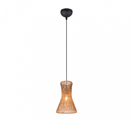 Trio Lighting Κρεμαστό Φωτιστικό 1xE27 BIJOU Papiergarn Καφέ