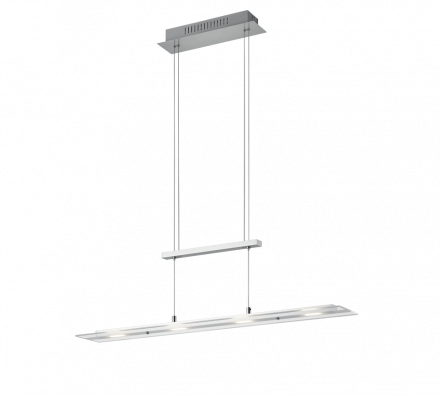 Trio Lighting Κρεμαστό Φωτιστικό LED 4x5W MILOS Nickel Mat Μέταλλο-Γυαλί