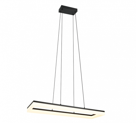 Trio Lighting Κρεμαστό Φωτιστικό LED 27W 3000K CAMINO Μαύρο Ματ Πλαστικό