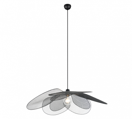 Trio Lighting Κρεμαστό Φωτιστικό 1xE27 FLEURE Μαύρο Ματ Μέταλλο