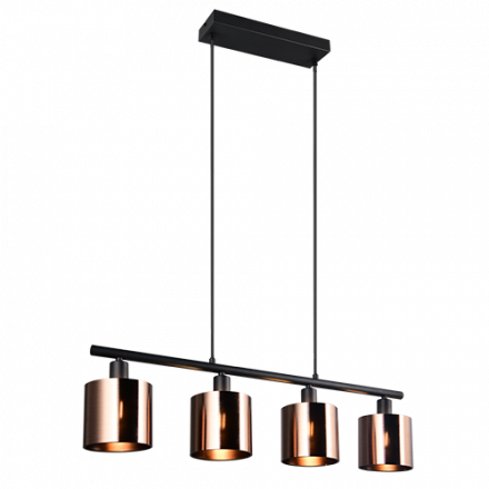 Trio Lighting Κρεμαστό Φωτιστικό 4xE14 JASON Bronze Μέταλλο-Γυαλί
