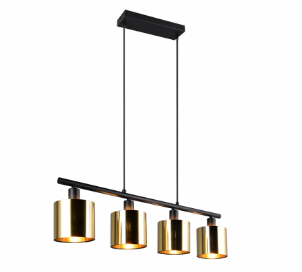 Trio Lighting Κρεμαστό Φωτιστικό 4xE14 JASON Χρυσό Μέταλλο-Γυαλί