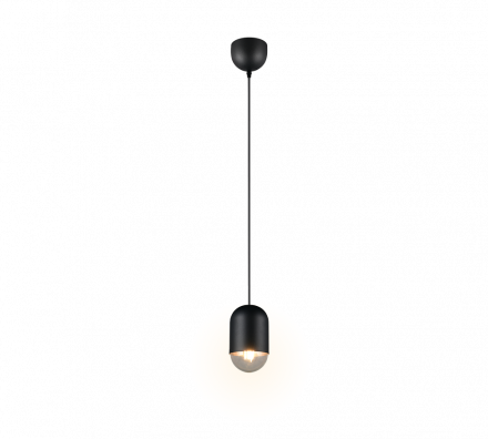 Trio Lighting Κρεμαστό Φωτιστικό 1xE27 Μαύρο Ματ Μέταλλο