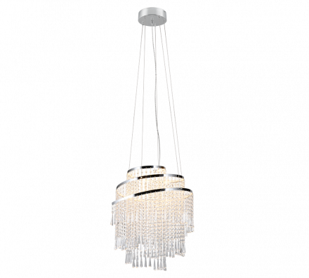 Trio Lighting Κρεμαστό Φωτιστικό LED 38W POMP Χρώμιο