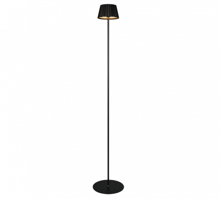 Trio Lighting Επαναφορτιζόμενο Φωτιστικό Δαπέδου LED 1,5W 3000K SUAREZ Μαύρο Ματ IP44 Dimmable