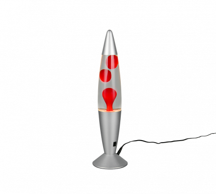 Trio Lighting Lava Lamp LED 3000K ETNA Ασημί-Kόκκινο Γυαλί