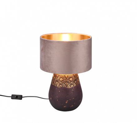 Trio Lighting Πορτατίφ LED 1xE27 KIRAN Κεραμικό Καφέ