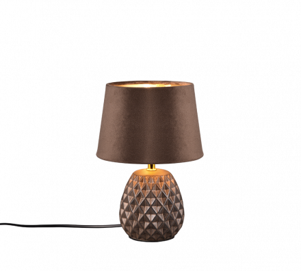 Trio Lighting Πορτατίφ LED ARIANA 1xE14 Κεραμικό Καφέ Καπέλο