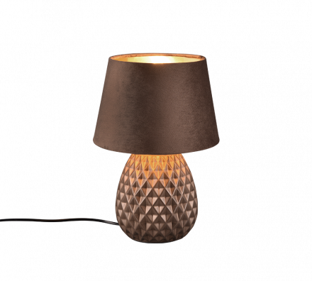 Trio Lighting Πορτατίφ LED ARIANA 1xE27 Κεραμικό Καφέ Καπέλο
