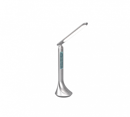 Trio Lighting Φωτιστικό Γραφείου LED 4W USB Με Ηχείο Bluetooth Οθόνη Θερμόμετρο Γκρι