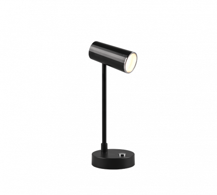 Trio Lighting Επαναφορτιζόμενο Πορτατίφ LED 2.5W USB Πλαστικό Μαύρο
