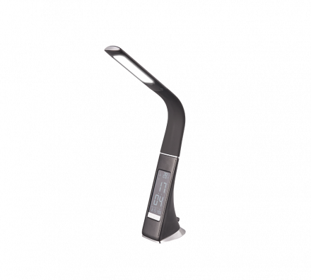 Trio Lighting Φωτιστικό Γραφείου LED 4.8W Με Ξυπνητήρι Οθόνη Θερμόμετρο Μαύρο