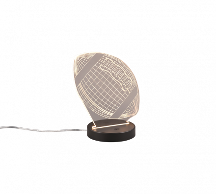 Trio Lighting Διακοσμητικό Φωτιστικό LED 3.2W RGBW FOOTBALL Μαύρο Ματ Μέταλλο