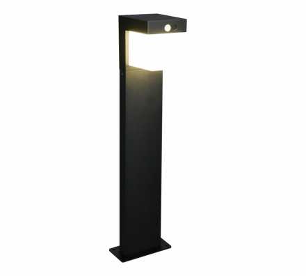 Trio Lighting Hybrid Ηλιακό Φωτιστικό LED 5.5W 4000K Motion/Dusk Sensor COLOMBO Μαύρο Ματ 50cm