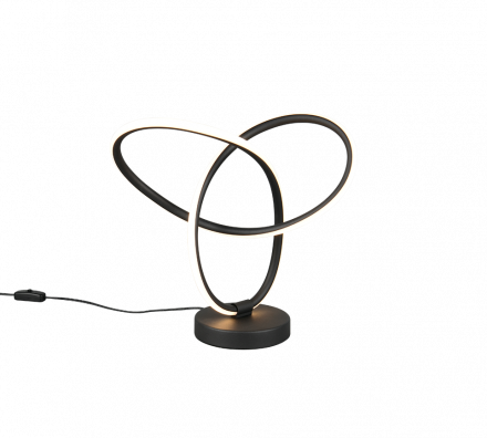 Trio Lighting Επιτραπέζιο Φωτιστικό LED 8W 3000K LANDO Μαύρο Ματ Μέταλλο