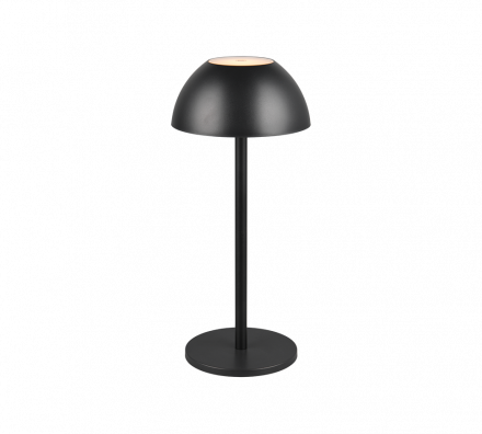 Trio Lighting Επαναφορτιζόμενο Πορτατίφ LED 1.7W 3000K RICARDO Μαύρο Ματ IP54 Dimmable