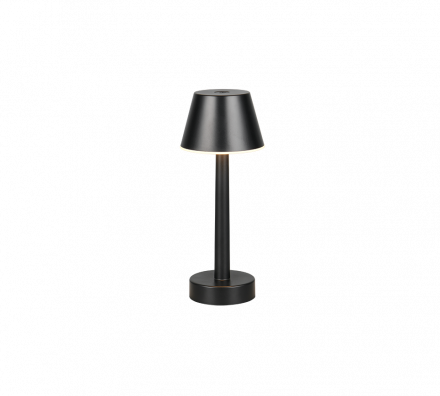 Trio Lighting Επιτραπέζιο Φωτιστικό LED 1.5W 3000K VIDAL Μαύρο Ματ Πλαστικό IP44