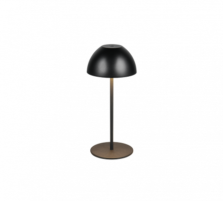 Trio Lighting Επαναφορτιζόμενο Επιτραπέζιο Φωτιστικό LED 2W 3000Κ MUNOZ IP44 Μαύρο Ματ