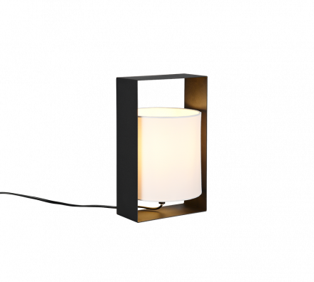 Trio Lighting Επιτραπέζιο Φωτιστικό 1xE27 PAIL Μαύρο Ματ-Λευκό Μέταλλο