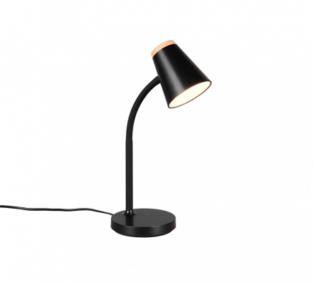 Trio Lighting Φωτιστικό Γραφείου LED 4.5W 3000K PONGO Μαύρο Ματ Μέταλλο