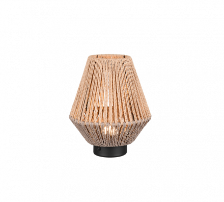 Trio Lighting Επιτραπέζιο Φωτιστικό LED 1.5W 3000K LIRA Καφέ Χαρτί-Νήμα