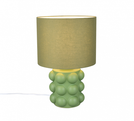 Trio Lighting Επιτραπέζιο Φωτιστικό 1xE27 KATE Πράσινο Κεραμικό-Υφασμάτινο Αμπαζούρ