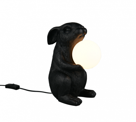Trio Lighting Επιτραπέζιο Φωτιστικό 1xG9 RABBIT Μαύρο Polyresin