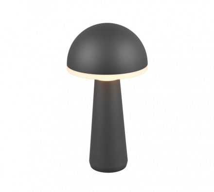 Trio Lighting Επαναφορτιζόμενο Πορτατίφ LED 2W CCT FUNGO Μαύρο Ματ IP54 Dimmable