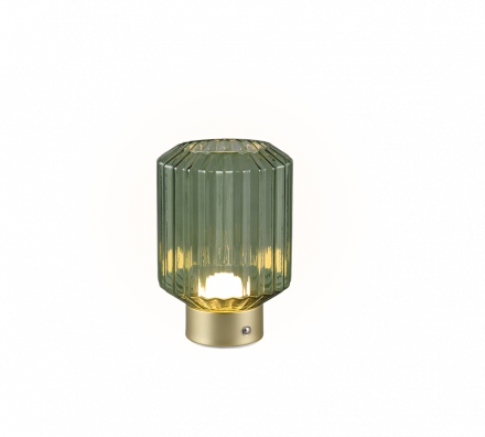 Trio Lighting Επιτραπέζιο Φωτιστικό LED 1,5W LORD Brass Mat/Πράσινο