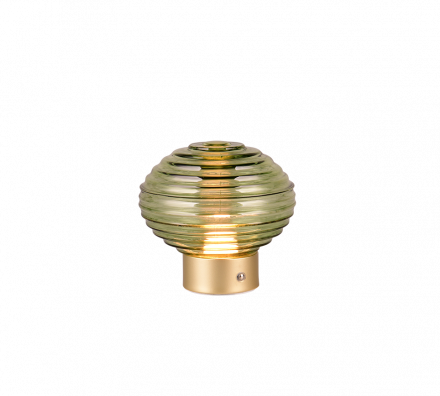 Trio Lighting Επιτραπέζιο Φωτιστικό LED 1,5W EATrio Lighting Brass Mat/Πράσινο