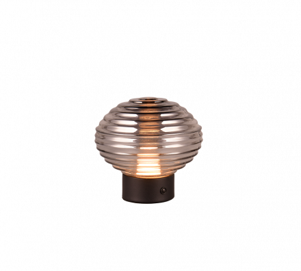 Trio Lighting Επιτραπέζιο Φωτιστικό LED 1,5W EATrio Lighting Μαύρο Ματ/Smoke