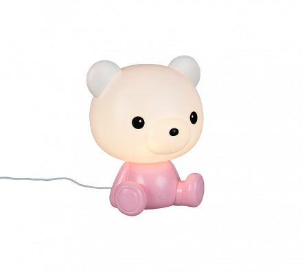 Trio Lighting Επιτραπέζιο Παιδικό Φωτιστικό LED 3W RGBW CUTIE Ροζ Πλαστικό