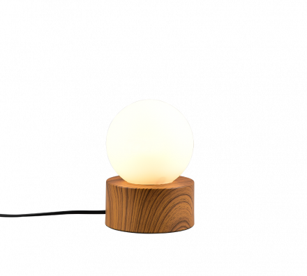Trio Lighting Επιτραπέζιο Φωτιστικό LED COUNTESS 1xE14 Μέταλλο/Γυαλί Απομίμηση Ξύλου