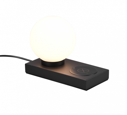 Trio Lighting Επιτραπέζιο Φωτιστικό LED 1xE14 CHLOE Μέταλλο/Γυαλί Μαύρο