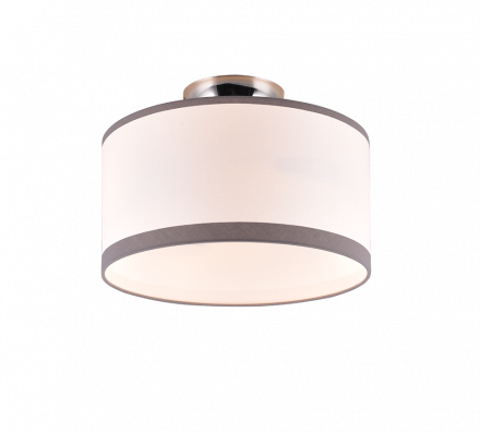 Trio Lighting Πλαφονιέρα DAVOS LED 1xE14 Μέταλλο/Ύφασμα Chrome/Λευκό