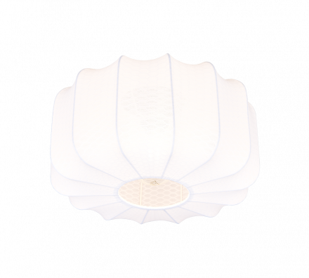 Trio Lighting Πλαφονιέρα 1xE27 MADELINE Μαύρο Ματ Μέταλλο-Λευκό Ύφασμα 40cm