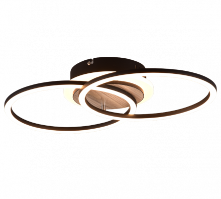 Trio Lighting Φωτιστικό Οροφής GIRO LED 25W MDF Απόχρωση Ξύλου