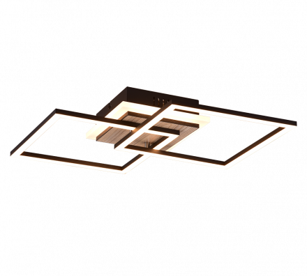 Trio Lighting Φωτιστικό Οροφής Στρογγυλό GIRO LED 25W MDF Απόχρωση Ξύλου