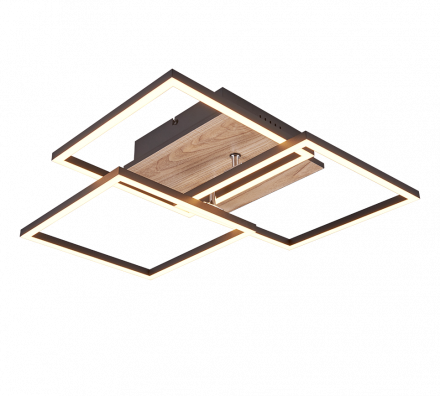 Trio Lighting Φωτιστικό Οροφής MOBILE LED 27W MDF Απόχρωση Ξύλου