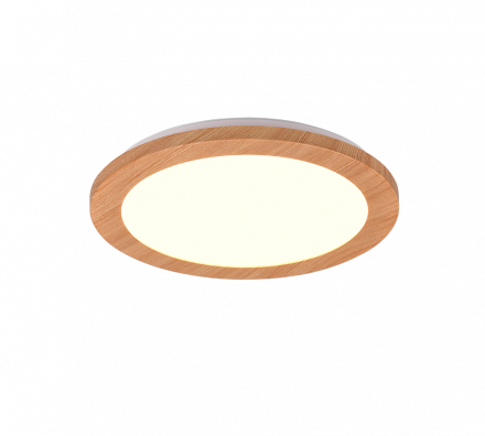 Trio Lighting Φωτιστικό Οροφής CAMILLUS LED 13W 3000K Πλαστικό Απομίμηση Ξύλου
