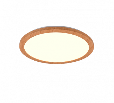 Trio Lighting Φωτιστικό Οροφής CAMILLUS LED 22W 3000K Πλαστικό Απομίμηση Ξύλου