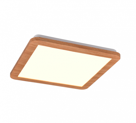 Trio Lighting Τετράγωνο Φωτιστικό Οροφής CAMILLUS LED 13W 3000K Πλαστικό Απομίμηση Ξύλου
