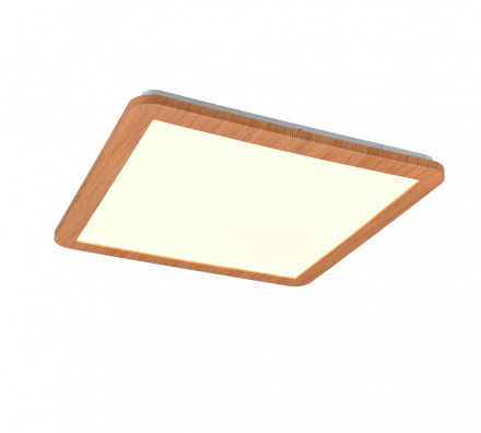 Trio Lighting Τετράγωνο Φωτιστικό Οροφής CAMILLUS LED 22W 3000K Πλαστικό Απομίμηση Ξύλου